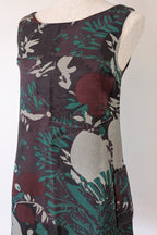 Vintage Cue Botanical Print Shift Dress Size 6