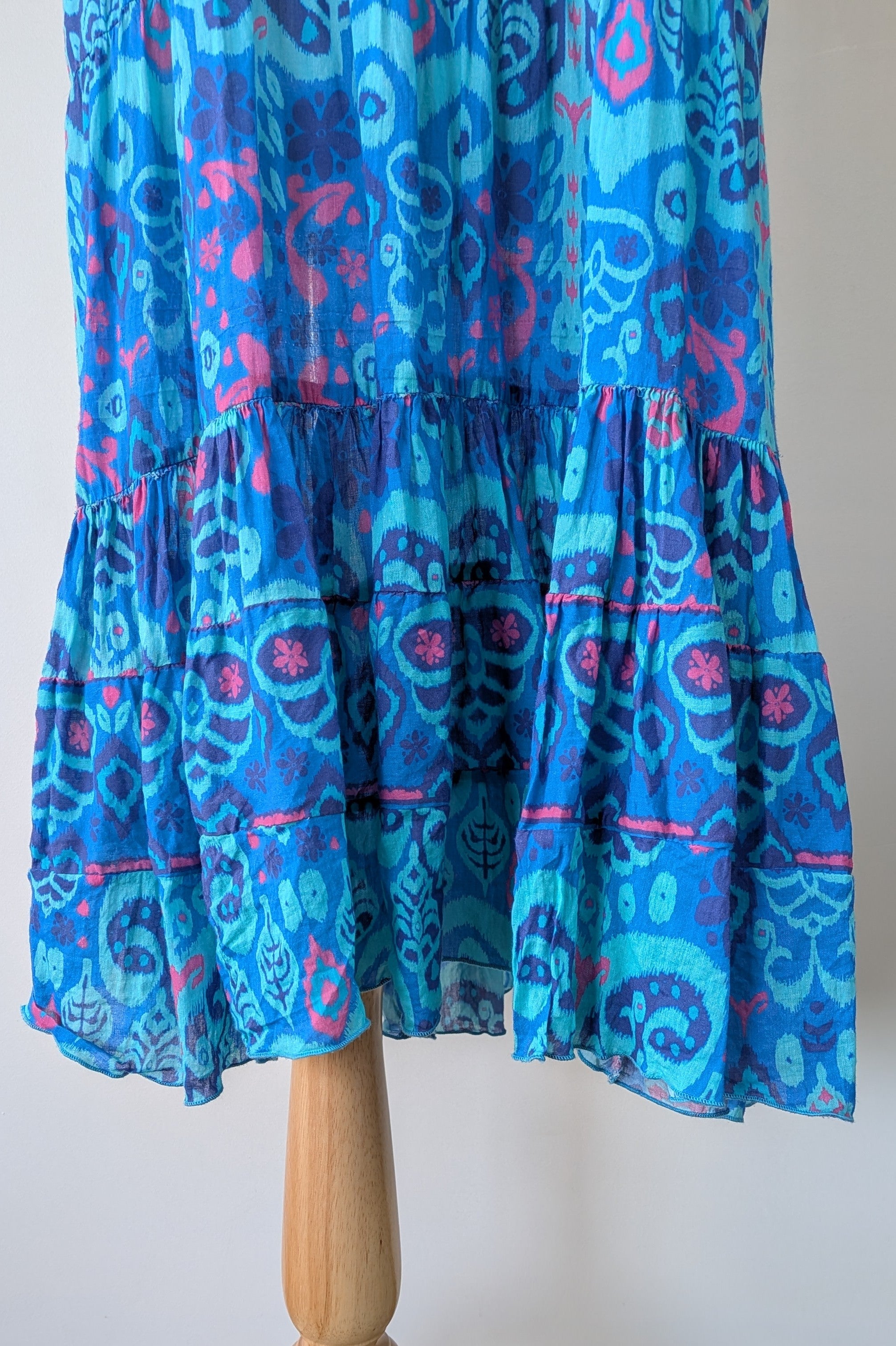 Naudic Cotton Bohemian Midi Dress Size S