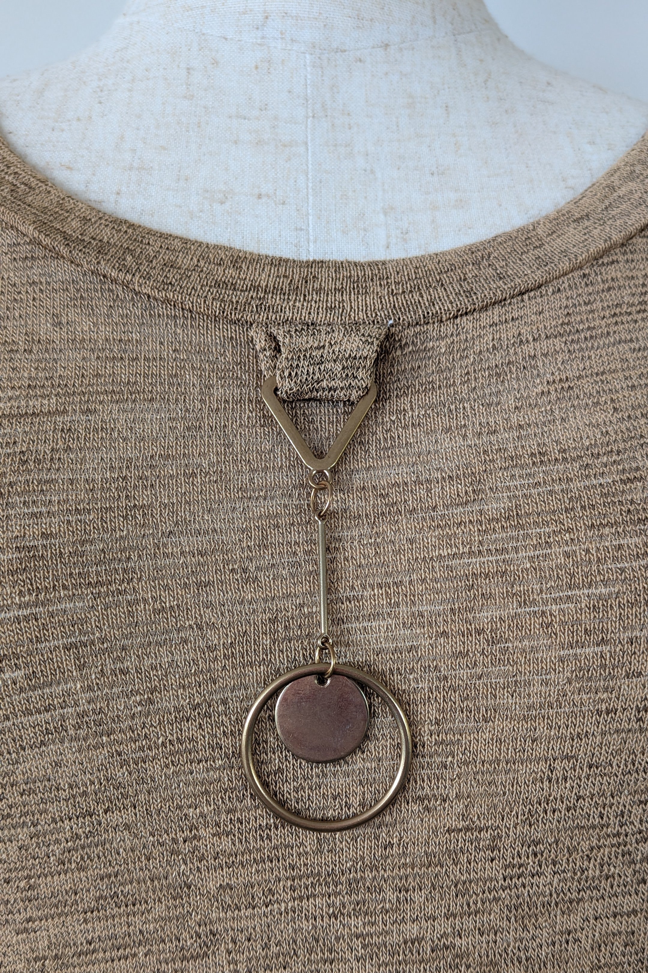 Olla Oh Bronze Side Gather Dress Size M Brand New With Tags