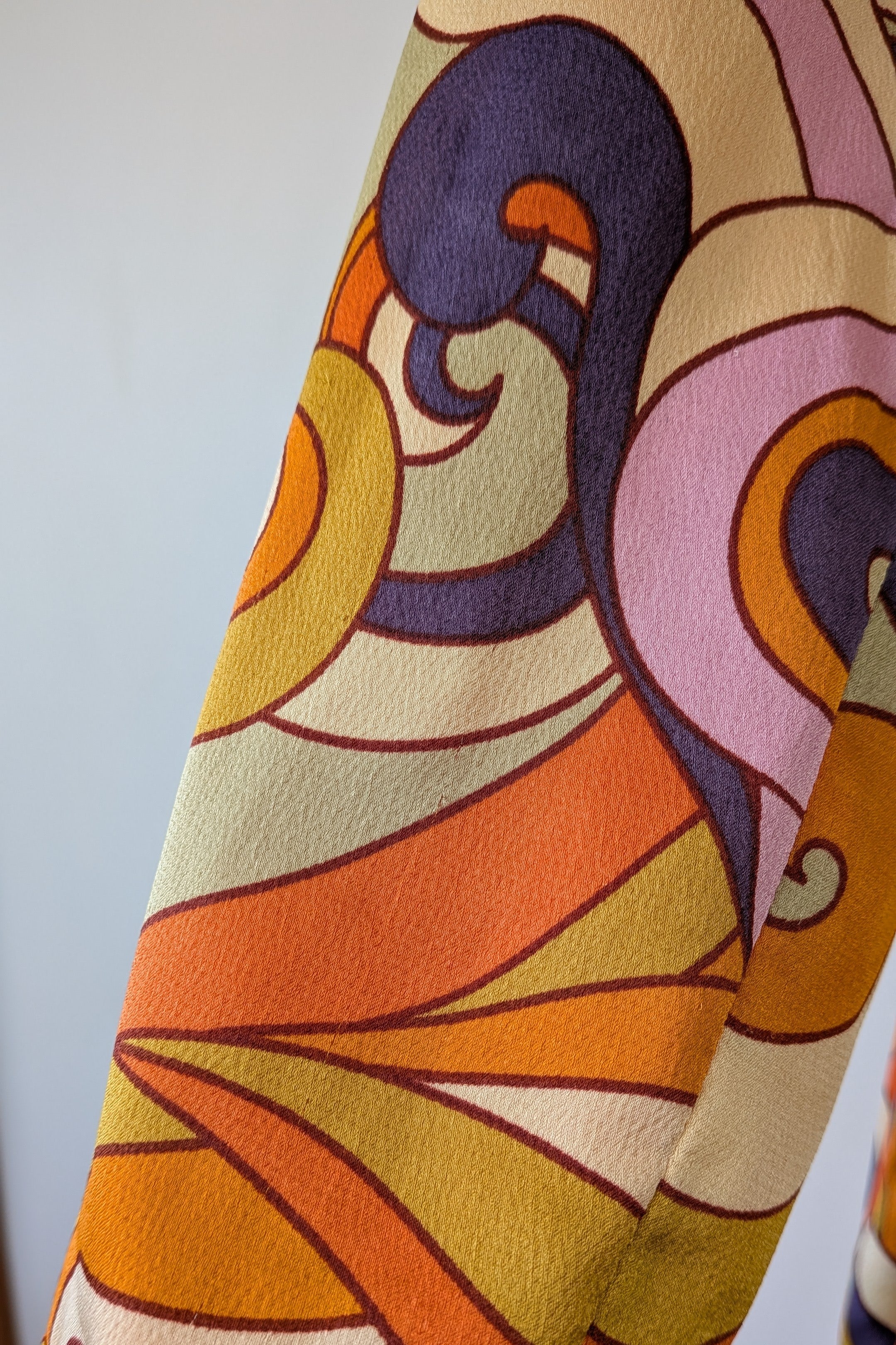 Never Fully Dressed Retro Groove Orange Wrap Midi Dress Size S