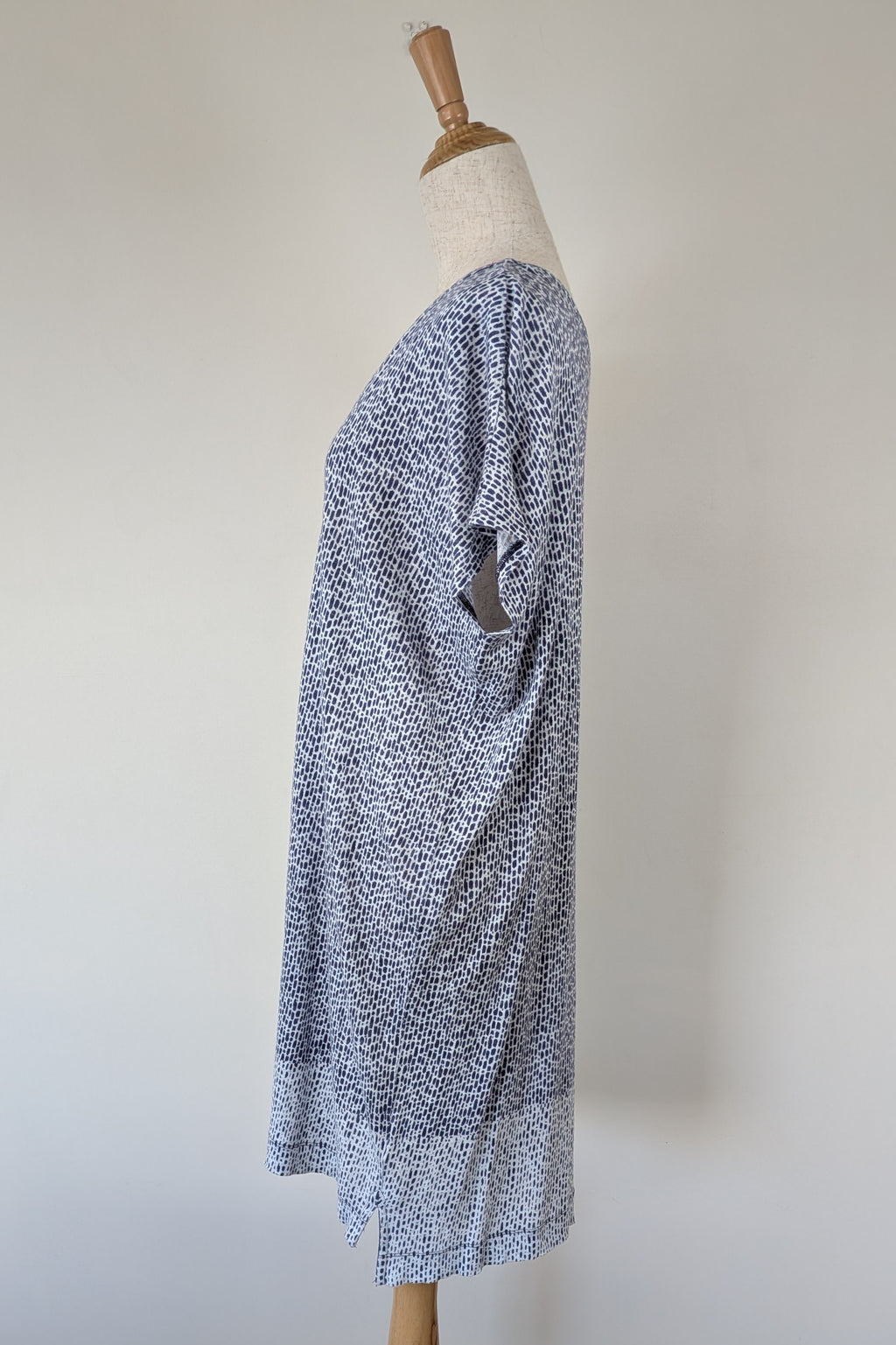 Sportscraft 100% Linen Blue & White Speckled Dress Size 8