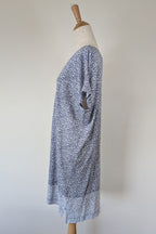 Sportscraft 100% Linen Blue & White Speckled Dress Size 8