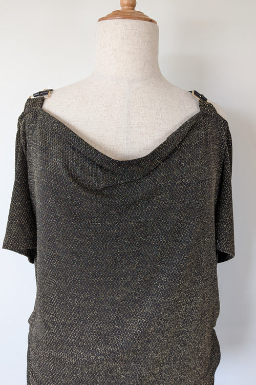 Crossroads Black & Gold Strap Lurex Top Size XXL Brand New With Tags RRP $59.99