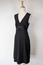 Vintage Y2K Crossroads Sleeveless Black Bow Cocktail Dress Size 12/14