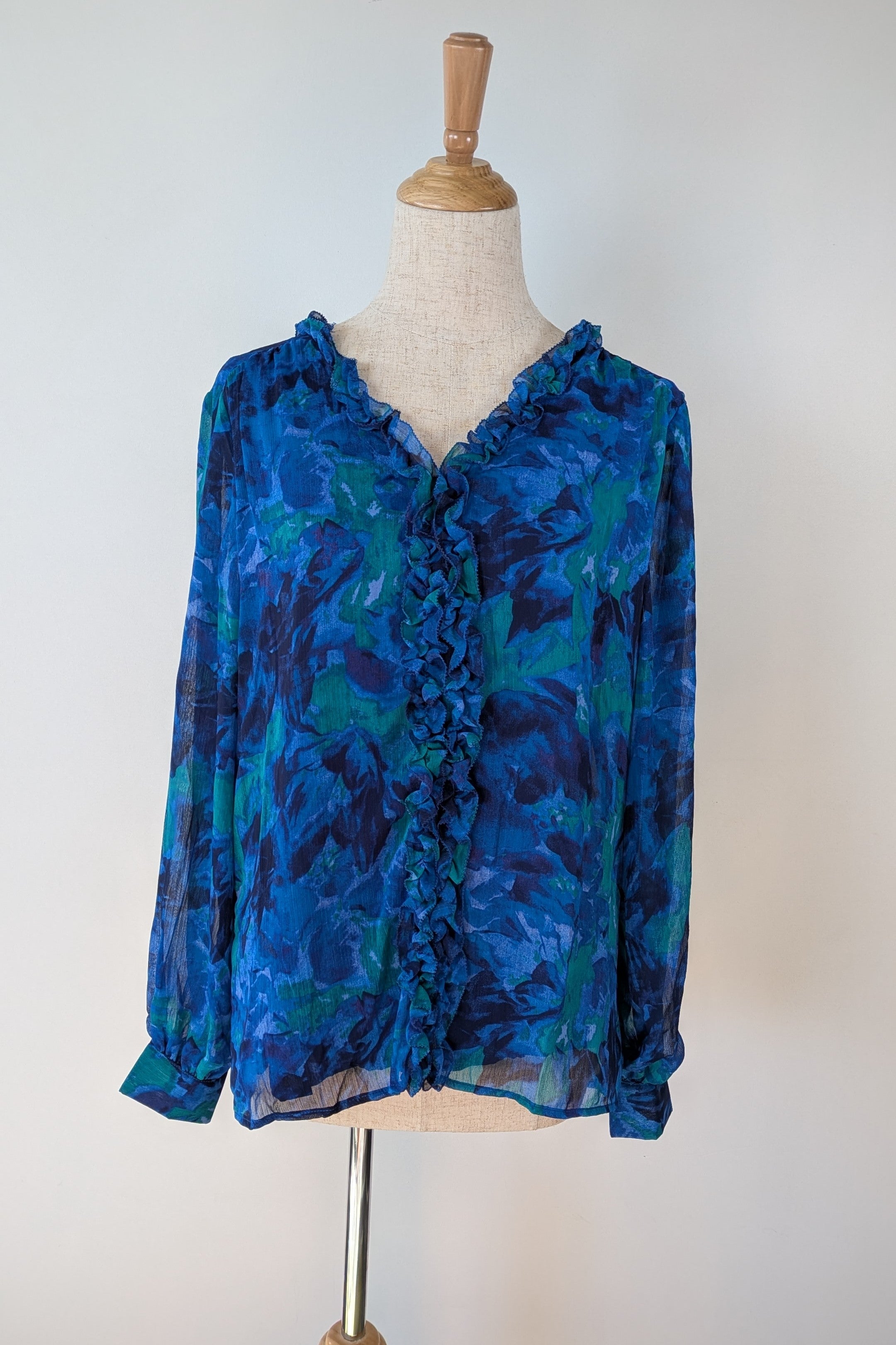 Liz Jordan San Marino Electric Frill Top Size 10 Brand New With Tags RRP $129.99