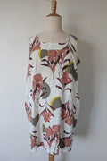 Next Linen Blend Floral Shift Dress Size 20