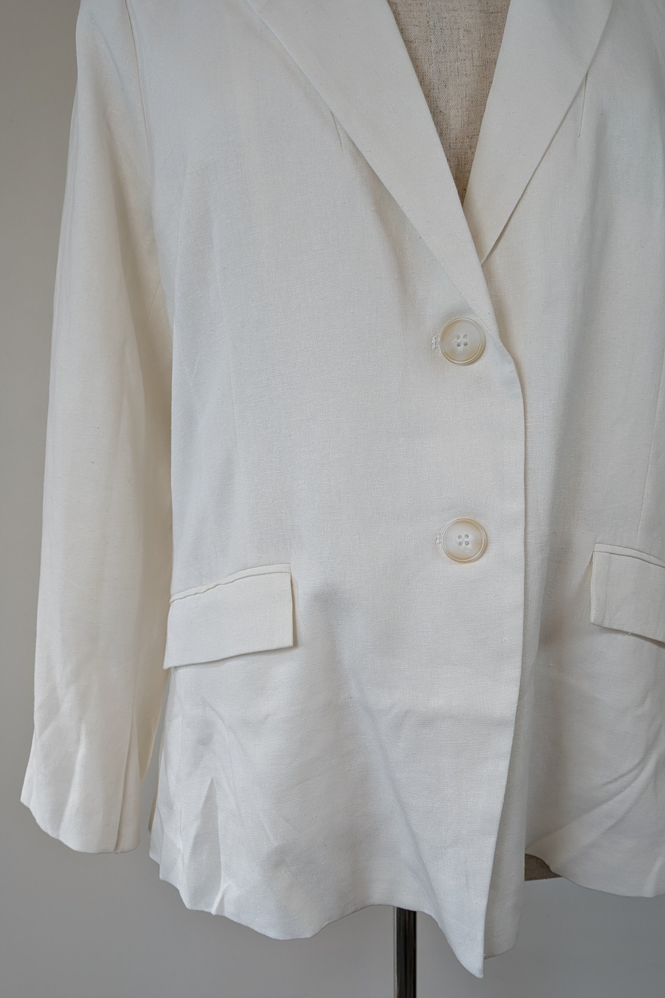 City Chic Sylvie Ivory Linen Blazer Size S Brand New With Tags RRP $139.95