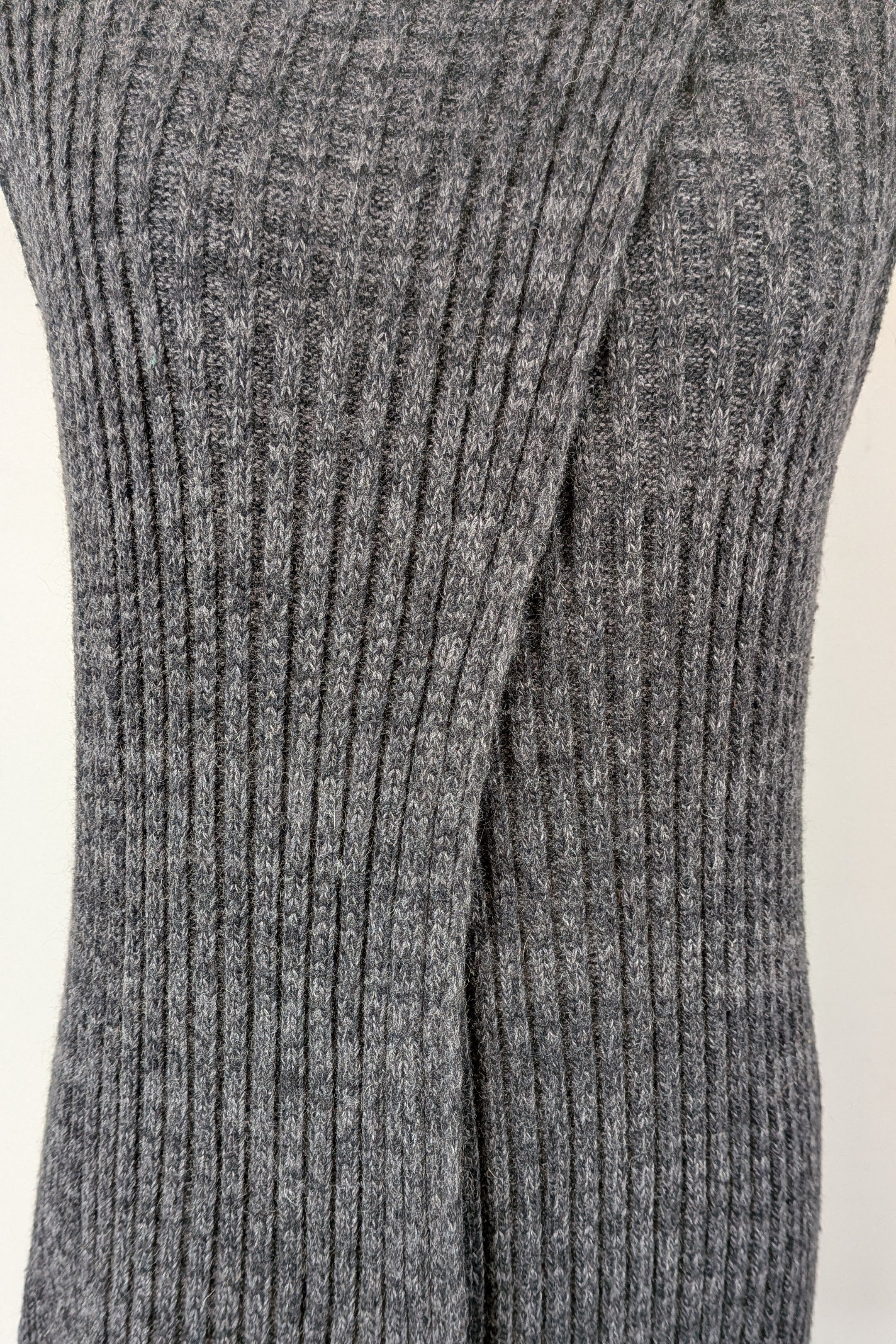 Country Road Grey Wool Cashmere Blend Rib Knit Sleeveless Turtleneck Jumper Size XS
