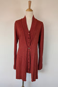 Vintage 90s Meredith Rust Long Cardigan Size 12
