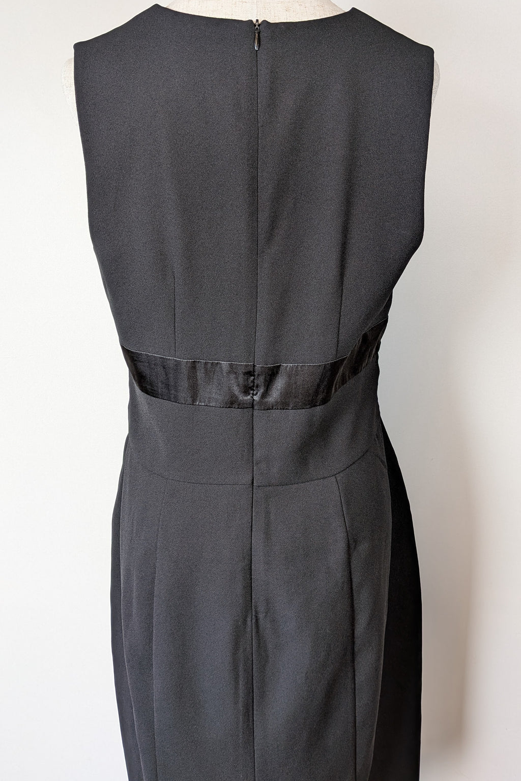 Vintage Y2K Crossroads Sleeveless Black Bow Cocktail Dress Size 12/14