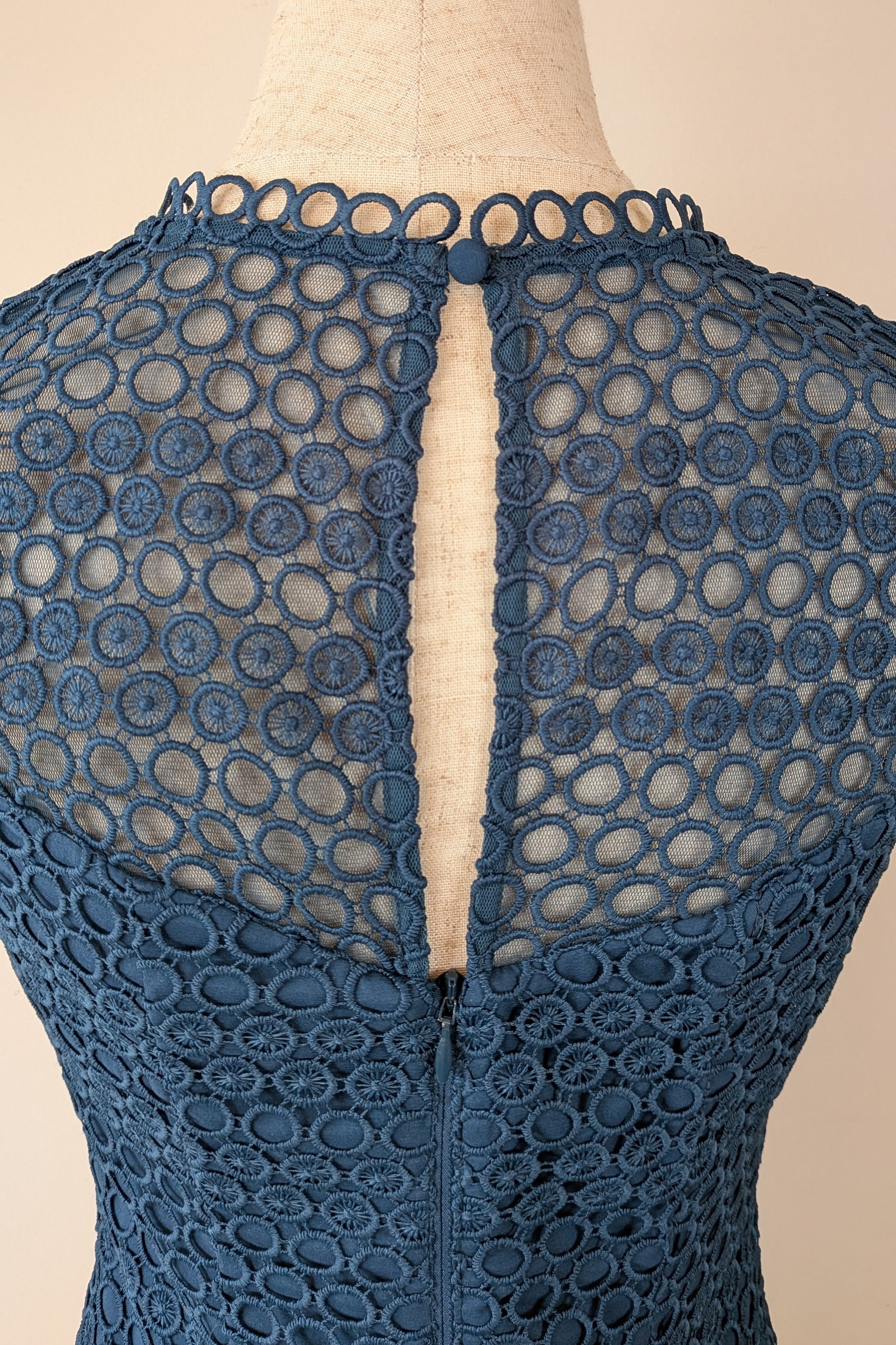 Review Teal Lace Drop Waist Dress Size 6