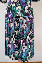 Vintage 80s Styled By Antonia Abstract Pattern Dress Size 16