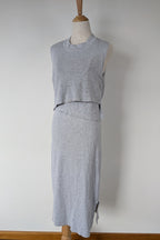 Ripe Maternity Silver Marle Layered Knit Nursing Dress Size M