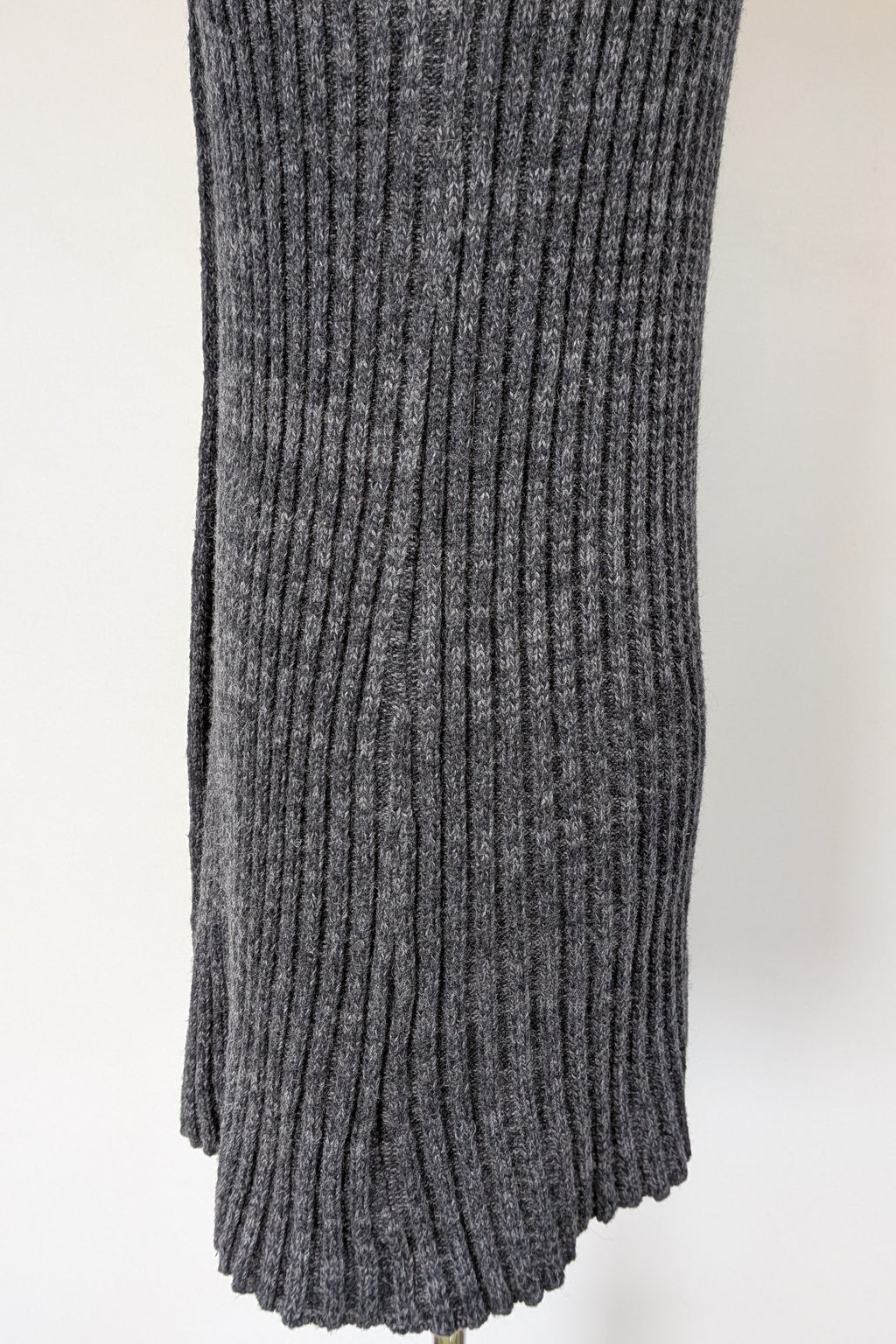 Country Road Grey Wool Cashmere Blend Rib Knit Sleeveless Turtleneck Jumper Size XS
