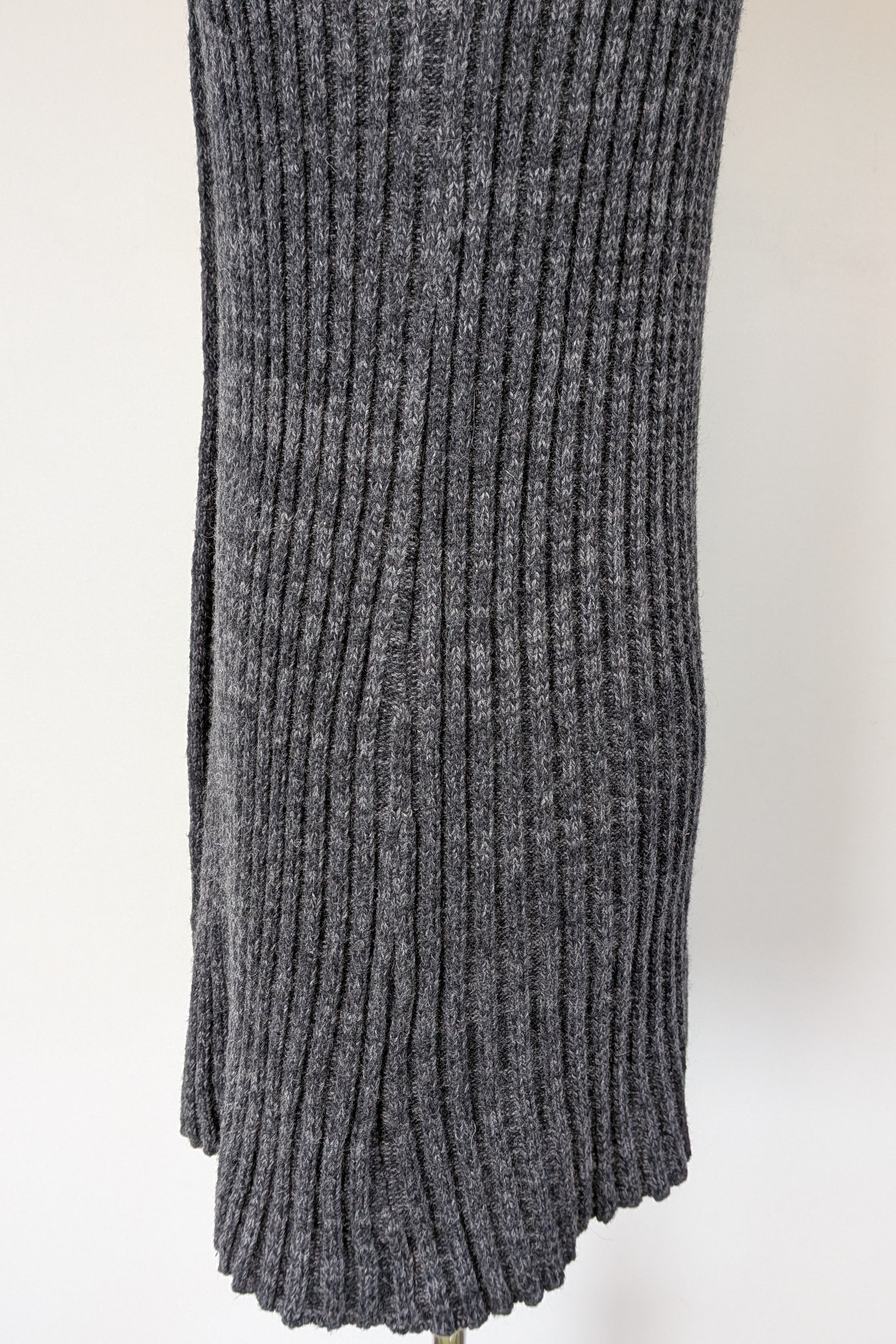 Country Road Grey Wool Cashmere Blend Rib Knit Sleeveless Turtleneck Jumper Size XS