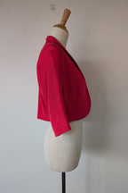 Perri Cutten Structured Cropped Blazer in Pink Size 10