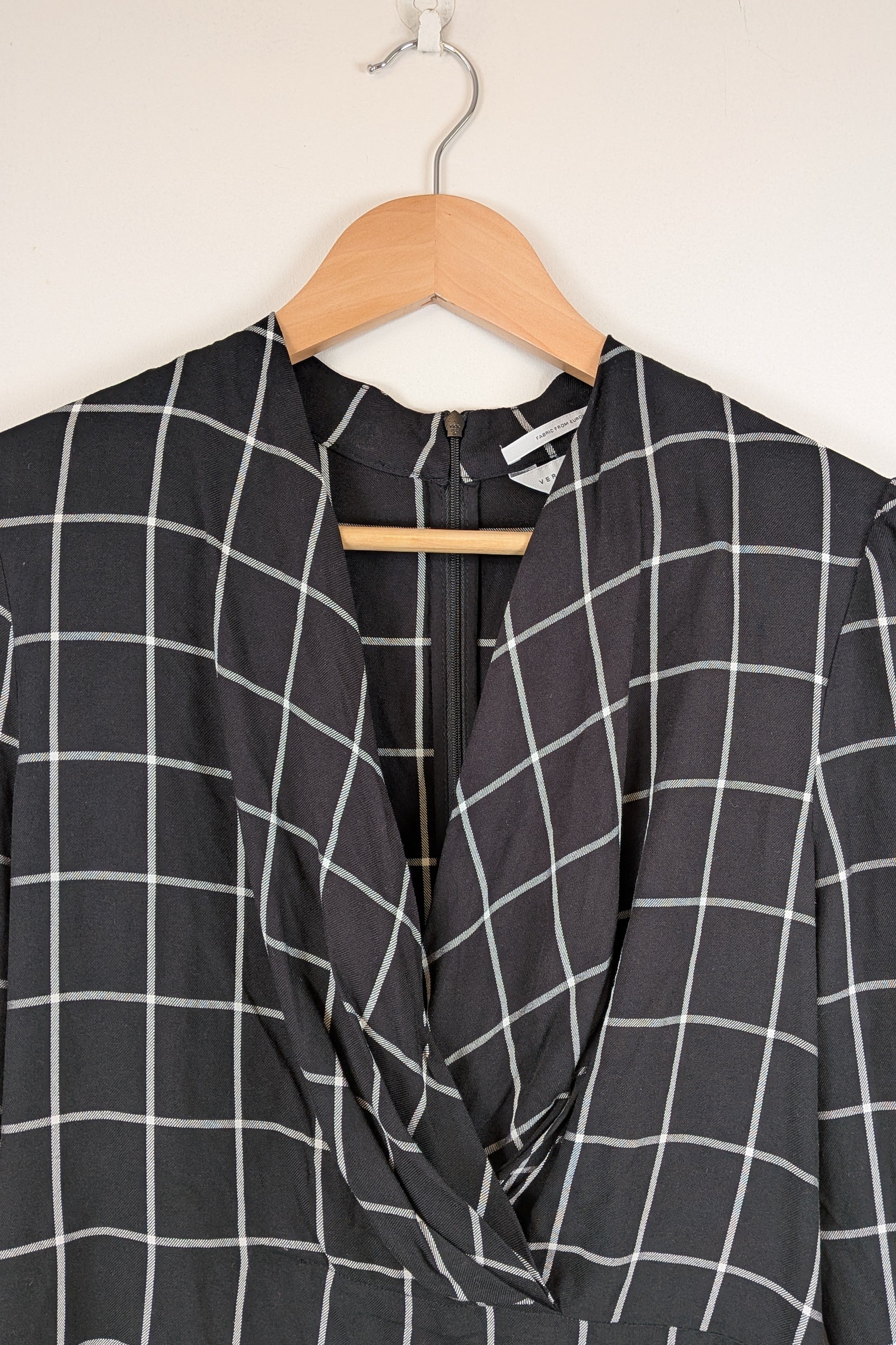 Veronika Maine Black & White Check Shirt Size 6 Brand New With Tags RRP $219