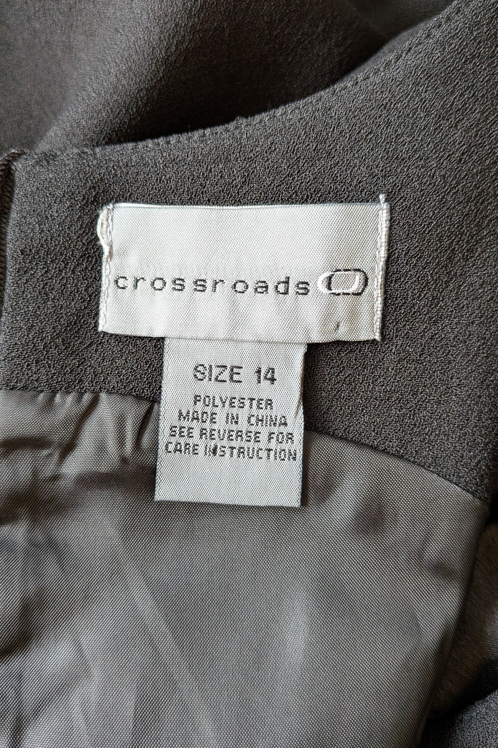Vintage Y2K Crossroads Sleeveless Black Bow Cocktail Dress Size 12/14