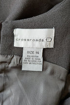 Vintage Y2K Crossroads Sleeveless Black Bow Cocktail Dress Size 12/14