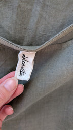 Dolce Vita Italian Linen Top in Khaki One Size