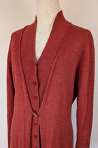 Vintage 90s Meredith Rust Long Cardigan Size 12