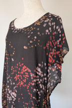 Vintage Y2K Kingan Jones 100% Silk Abstract Dot Top Size 12