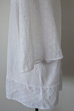 Blue Illusion 100% Organic Cotton White Embroidered Bell Sleeve Shirt Size M