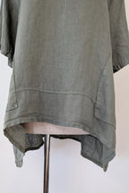 Dolce Vita Italian Linen Top in Khaki One Size