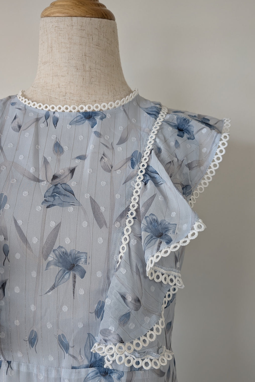 Bardot Junior Sadie Trim Dress in Blue Lily Size 16