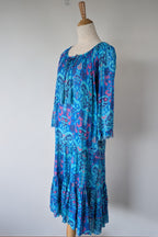 Naudic Cotton Bohemian Midi Dress Size S