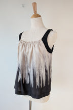 Jane Lamerton Petites Silk Abstract Monochrome Top Size 10