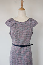 Review Tweed Pencil Dress with Belt Size 12