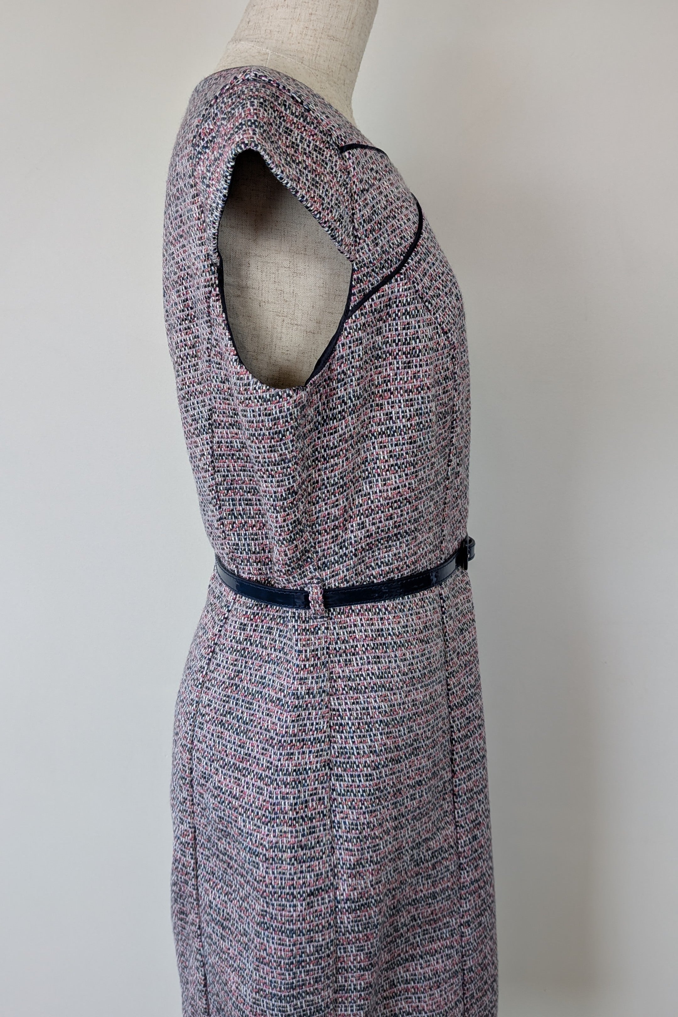Review Tweed Pencil Dress with Belt Size 12