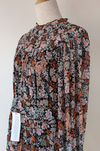 Topshop Floral Print Ruched Mini Dress Sz 14 RRP $80