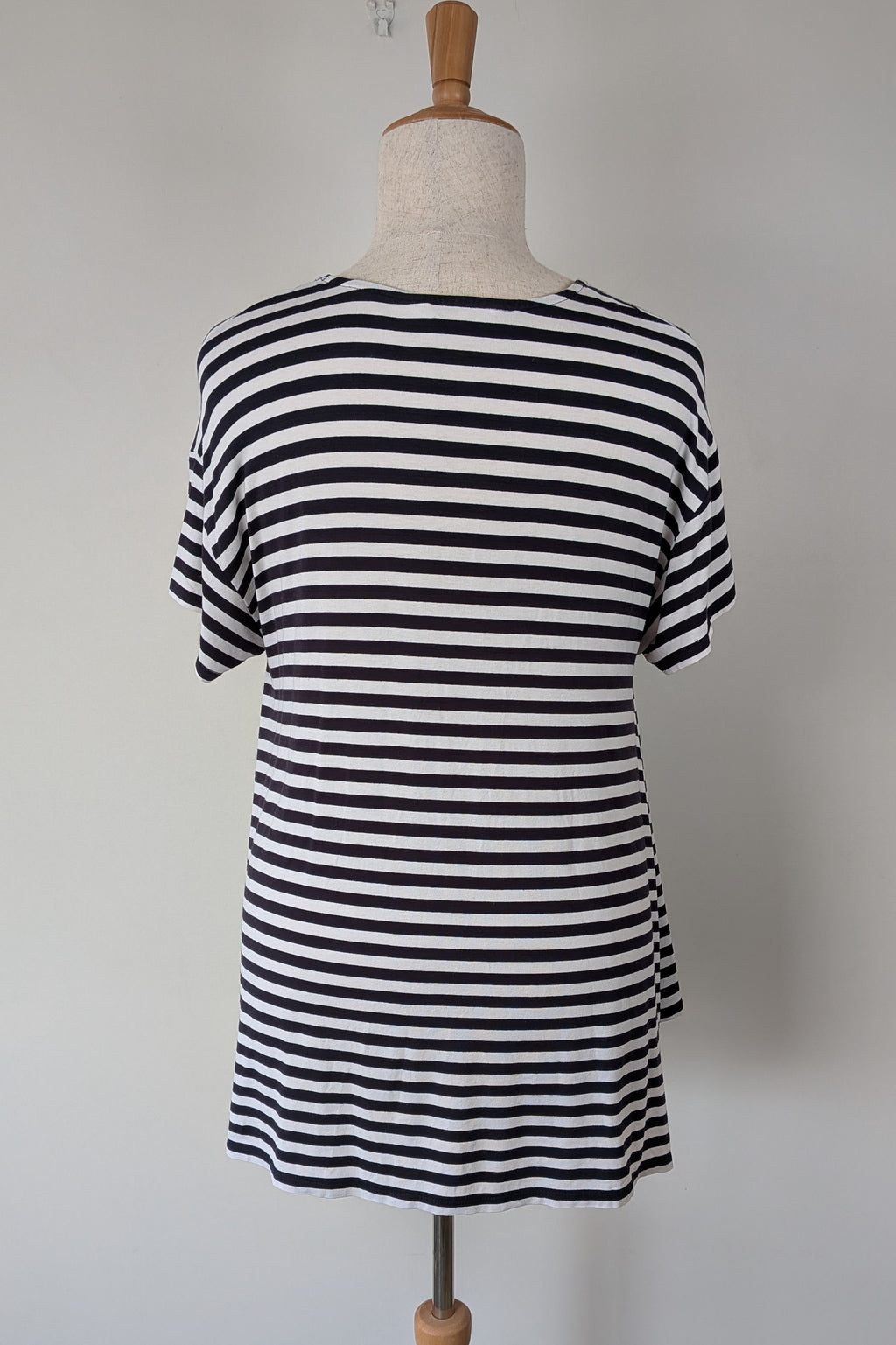 Virtuelle Gold Sequin Spot Stripe Handkerchief Hem Top Size XS