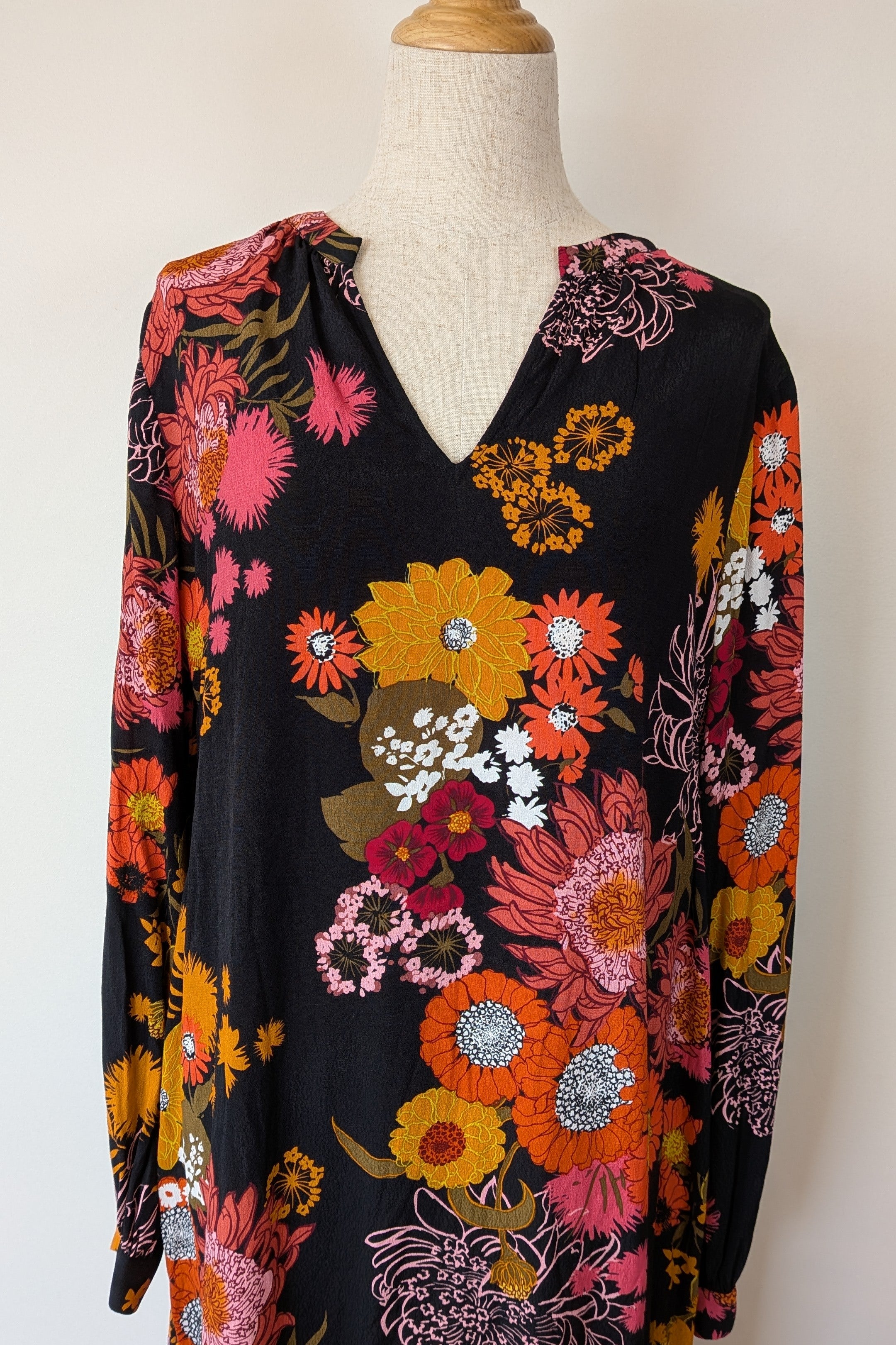 New Look 70s Floral Dress Size 14 Brand New With Tags