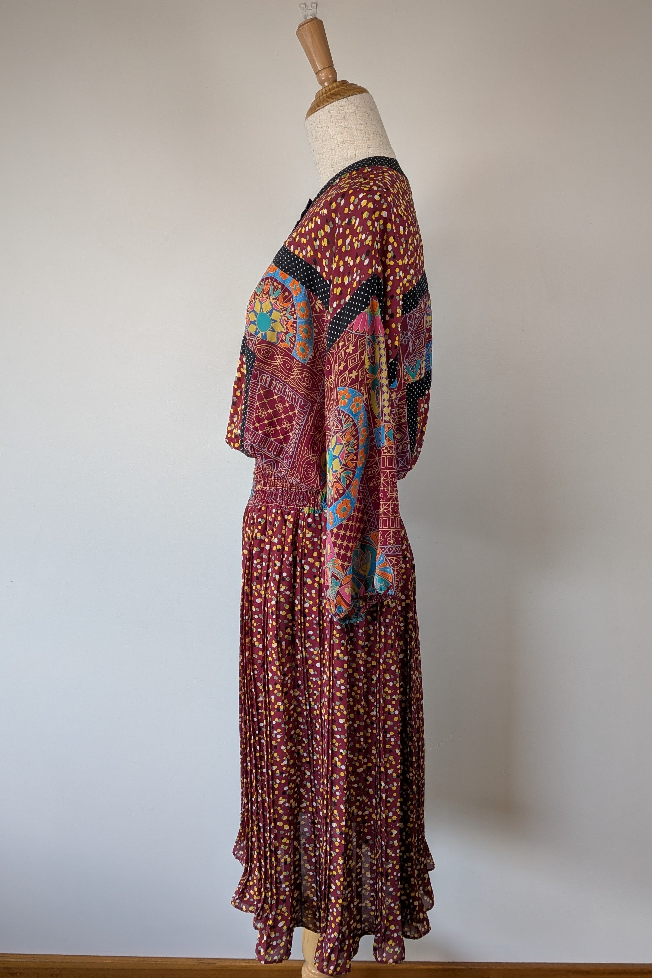 Vintage 80s Diane Freis Georgette Dress Size L