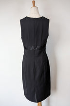 Vintage Y2K Crossroads Sleeveless Black Bow Cocktail Dress Size 12/14