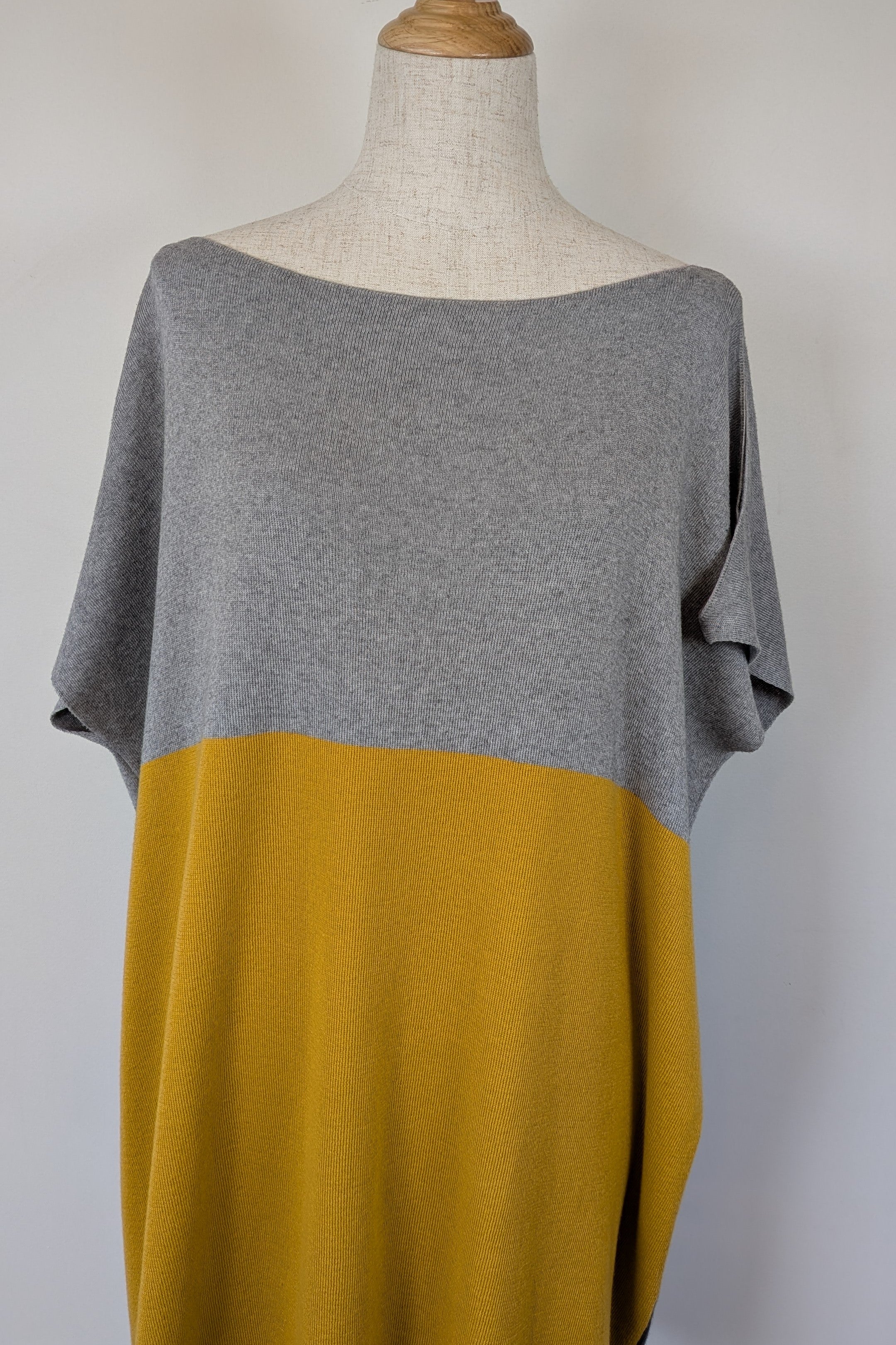 Uimi Colour Block Egyptian Cotton & Cashmere Knit Dress Size S-M