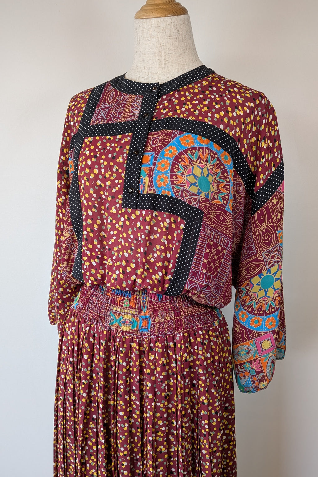 Vintage 80s Diane Freis Georgette Dress Size L