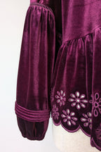 The Poetic Gypsy Burgundy Velvet Top Size 18/20