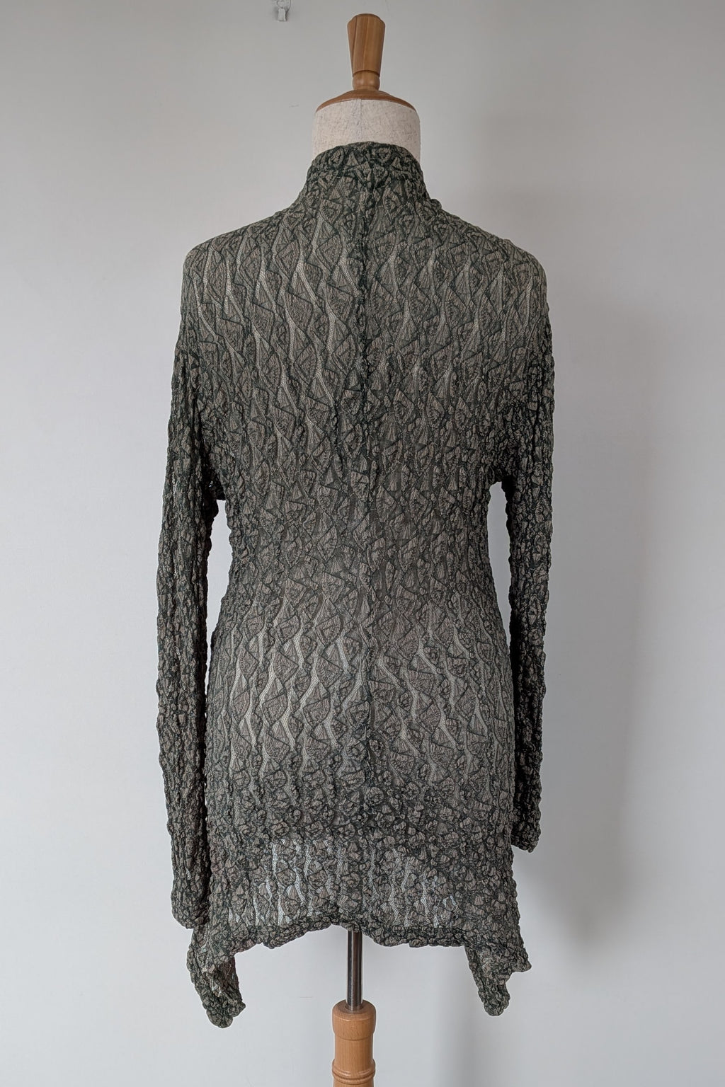 Vintage Y2K Envy Me Green Bouclé Weave Tunic One Size