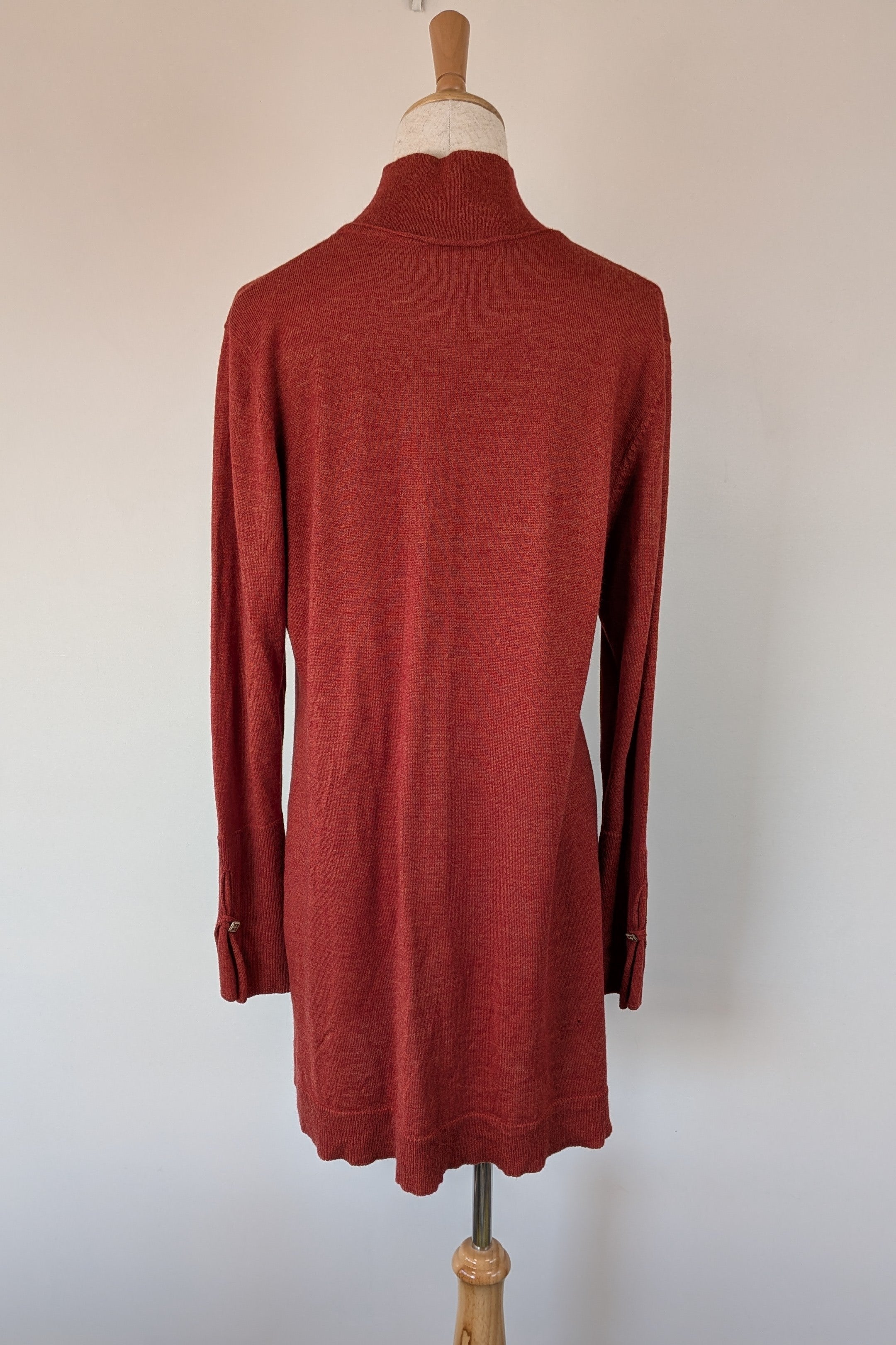 Vintage 90s Meredith Rust Long Cardigan Size 12