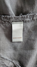 Montaigne Grey Pur Frayed Singlet Top in Linen Size S
