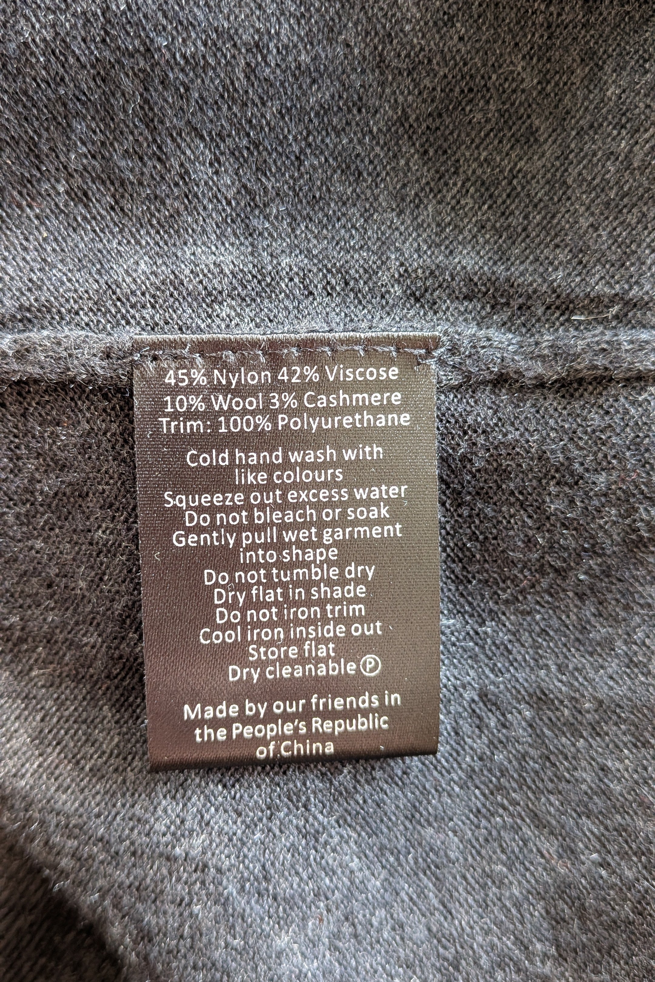 Elk The Label Grey Wool Cashmere Blend Knit Dress Size S/M