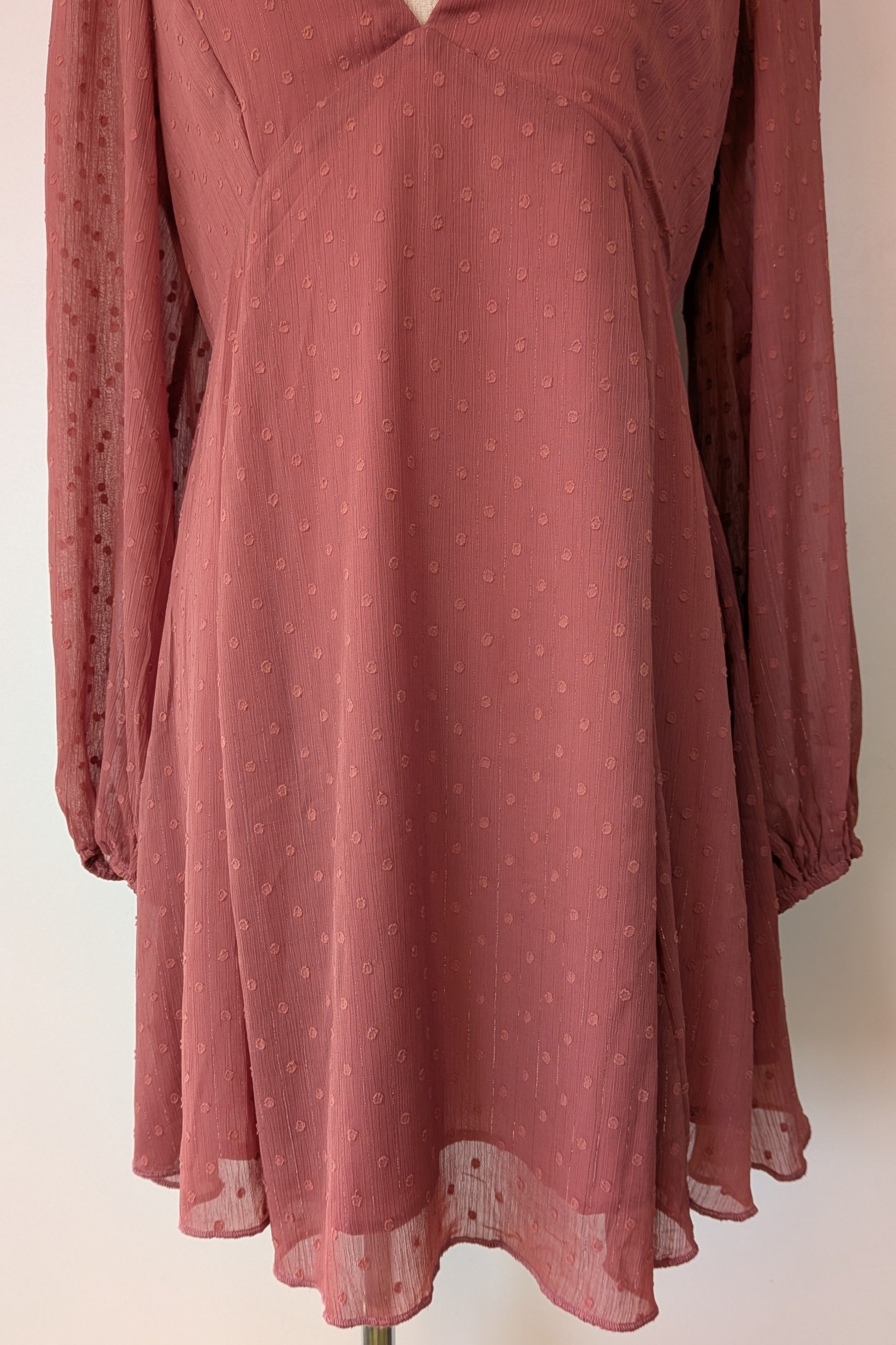 Showpo Dusty Pink Alert Me Dress Size 12 Brand New With Tags