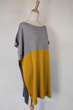 Uimi Colour Block Egyptian Cotton & Cashmere Knit Dress Size S-M