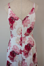 Portmans White & Pink Floral Fit and Flare Dress Size 10