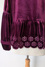 The Poetic Gypsy Burgundy Velvet Top Size 18/20