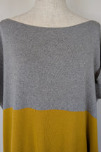 Uimi Colour Block Egyptian Cotton & Cashmere Knit Dress Size S-M